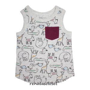 First Impressions Baby Boys' Geo Animals Tank Top NWT